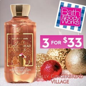 Bath & body works jolly gingerbread village body wash